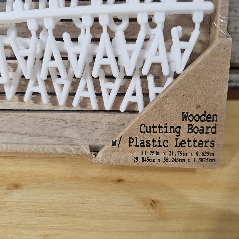 Wooden Message Board with White Letters - Picture 2 of 4